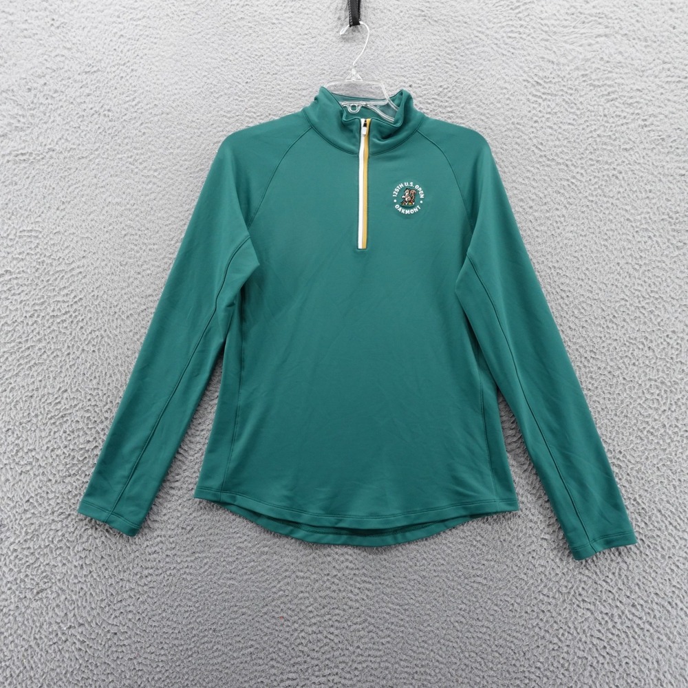 Walter Hagen Womens Small 125th US Open Golf Pullover Green 1/4 Zip NEW